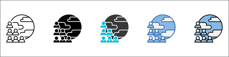Overpopulation Icon Pack Multistyle Illustration