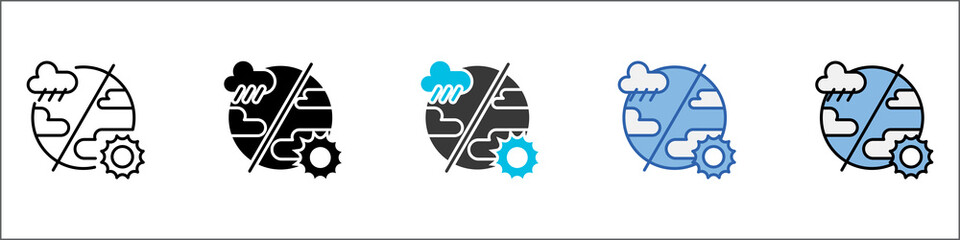 Climate Change Icon Pack Multistyle Illustration