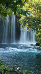 Obraz premium Beautiful view of waterfall in the forest