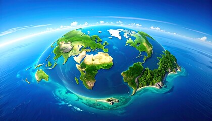 3D globe of Earth, high-resolution