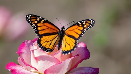 Fototapeta premium butterfly on flower