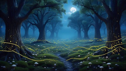 misty morning in the forest