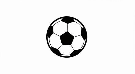 Obraz premium Classic Black and White Soccer Ball Isolated on White Background.