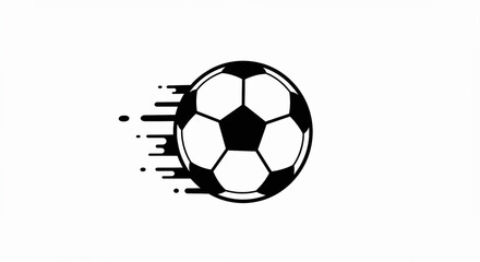 Obraz premium Dynamic Soccer Ball in Motion Abstract Graphic Design.