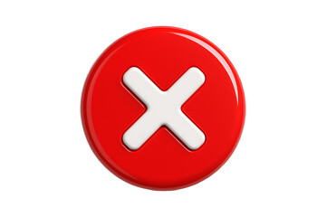 Obraz premium Error Symbol 3D Icon Isolated on a Transparent Background