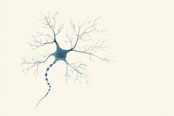 Detailed nerve cell illustration seems quiet and serene