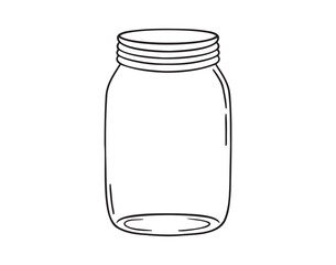jar icon doodle hand drawn. Outline jar line drawing clipart symbol