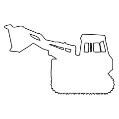 bulldozer vector icon line_3