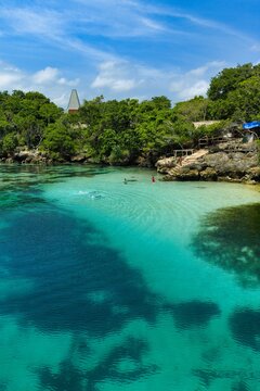 Water view of Waikuri Lagoon, West Sumba, Indonesia. Taken with a drone in May 2025