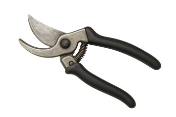 Obraz premium Gardening shears with black handles and transparent background, perfect for various gardening tasks