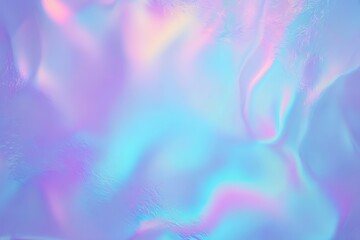 Iridescent glassy gradient texture creates a mesmerizing backdrop with soft hues of blue, pink, and purple blending seamlessly throughout the surface