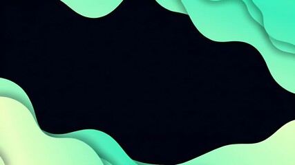 Abstract teal green shapes background