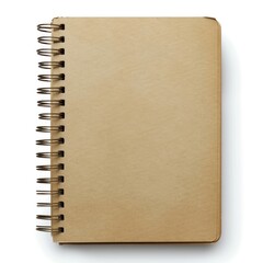 Blank spiral-bound kraft notebook