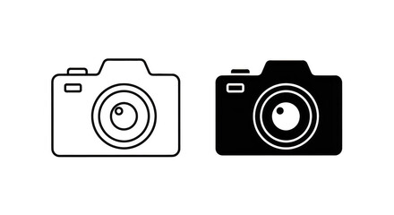 Camera Icons Minimalist Black Design