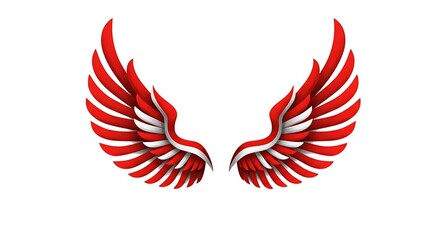 Obraz premium A symbolic design where the ribbon resembles Garuda wings, representing Indonesian national pride and elegance