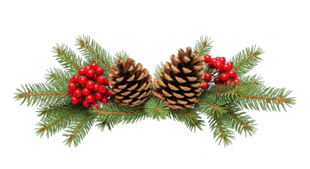 Christmas Decoration Pine Cones Berries