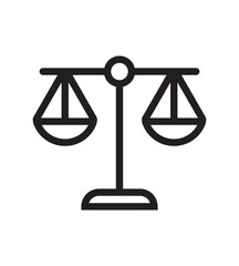 Kitchen scales line icon vector illustration set.Scales of justice icons vector set in different stroke line style