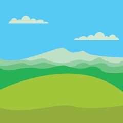 Fototapeta premium landscape with mountains and blue sky