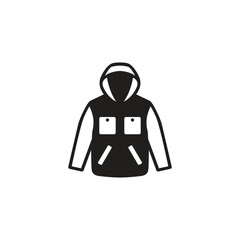 Fashion jacket silhouette vector icon