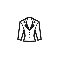 Minimal vector silhouette art of female blouse