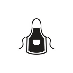 Minimal black apron silhouette vector