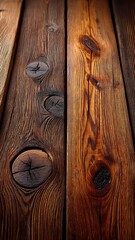 Rustic dark brown wooden wall background