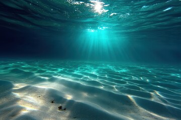 Deep Blue Sea with Light Rays