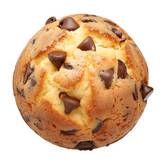 Freshly Baked Chocolate Chip Muffin with Golden Crust