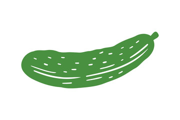 cucumber icon doodle hand drawn. Cartoon silhouette drawing green cucumber clipart symbol