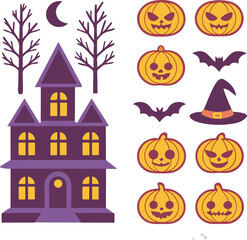 Abstract geometric shapes and lines vector design silhouette