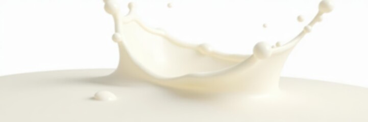 Creamy milk splash, frothy texture, white background,  bright,  natural