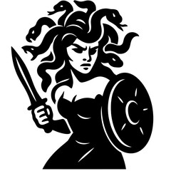 Naklejka premium Medusa vector