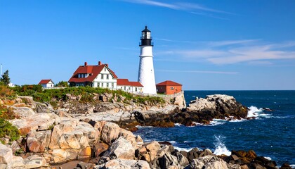 Coastal lighthouse on a sunny day (1)
