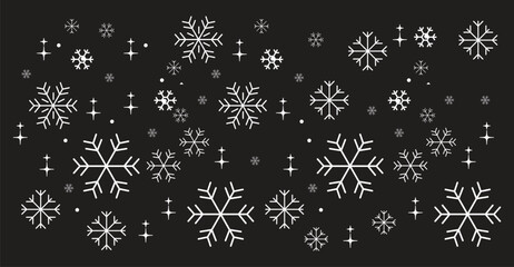 Christmas card with snowflake border vector illustration