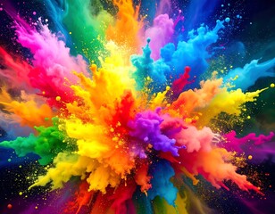 Explosion of vibrant colors