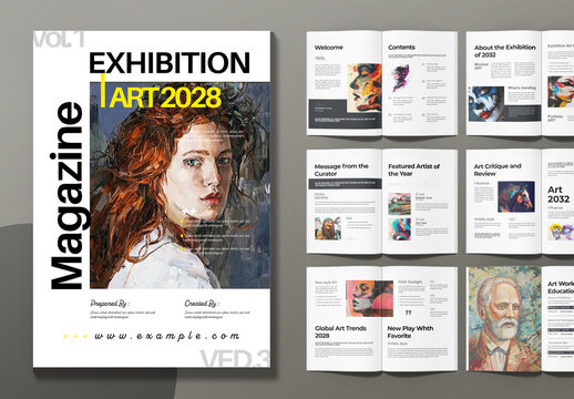Art Exhibition Magazine Template