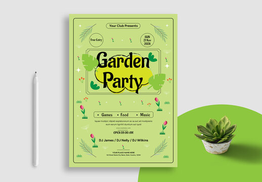 Colorful Garden Party Layout