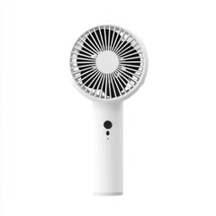 White handheld fan with circular blades (1)
