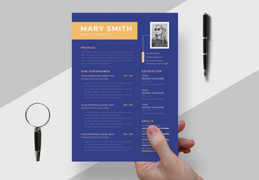 Stylish Resume Template Layout