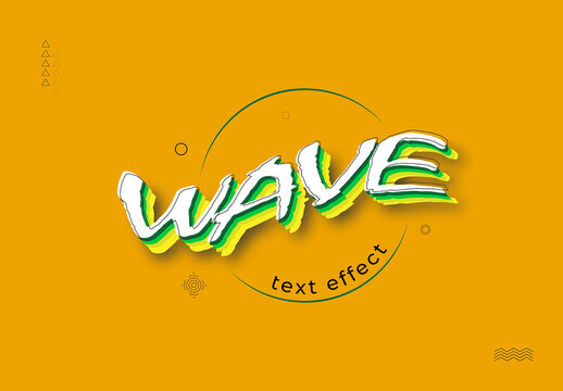 Wave Text Effect Design