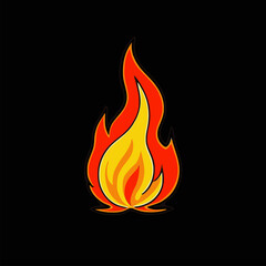 high detail vector fire flame illustration