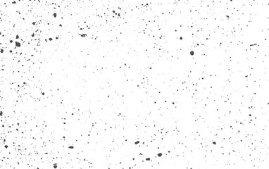 Textured abstract pattern with black dots and white shapes vector,  black distressed dot dirty Grain noise  pattern with vector dust dots grunge texture,  transparent background.
