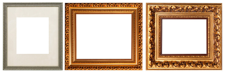 set of isolated picture frames gallery