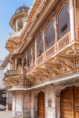 Beautiful Historic Building with Intricate Rajasthani design in Pushkar, India, 28 Jan 2024