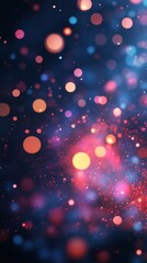 Abstract Sparkling Lights Background with Colorful Bokeh Effect