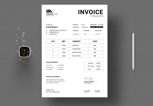 Creative Invoice Layout