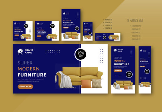 Modern Corporate Business Web Banner Set Layout