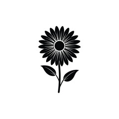 Stylish Black Cockatoo Silhouette - Crested Parrot Bird Vector Icon