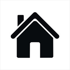 Fototapeta premium Minimalist and simple home icon design.