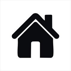 Fototapeta premium Minimalist and simple home icon design.